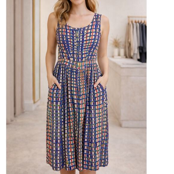 Plenty by Tracy Reese Dresses & Skirts - Plenty Tracy Reece Sleeveless Dress size 4 Colorful Hand Batik Pattern Pockets